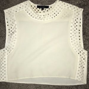 Cream crop top